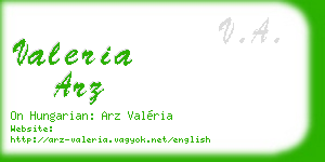 valeria arz business card